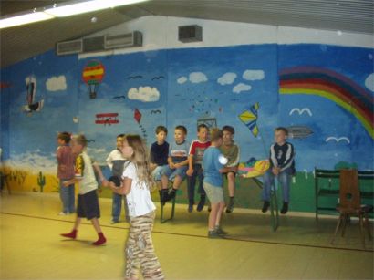 Spielen in der Halle, gut bei Regenwetter