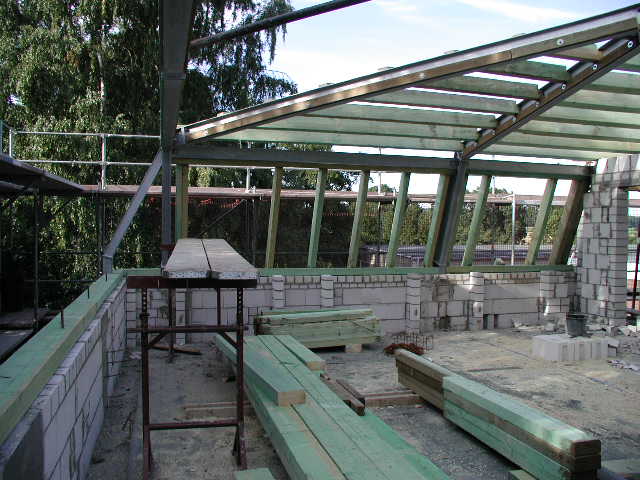 Innenansicht des Rohbaus