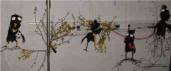 professionelle Kr�hen-Marionetten